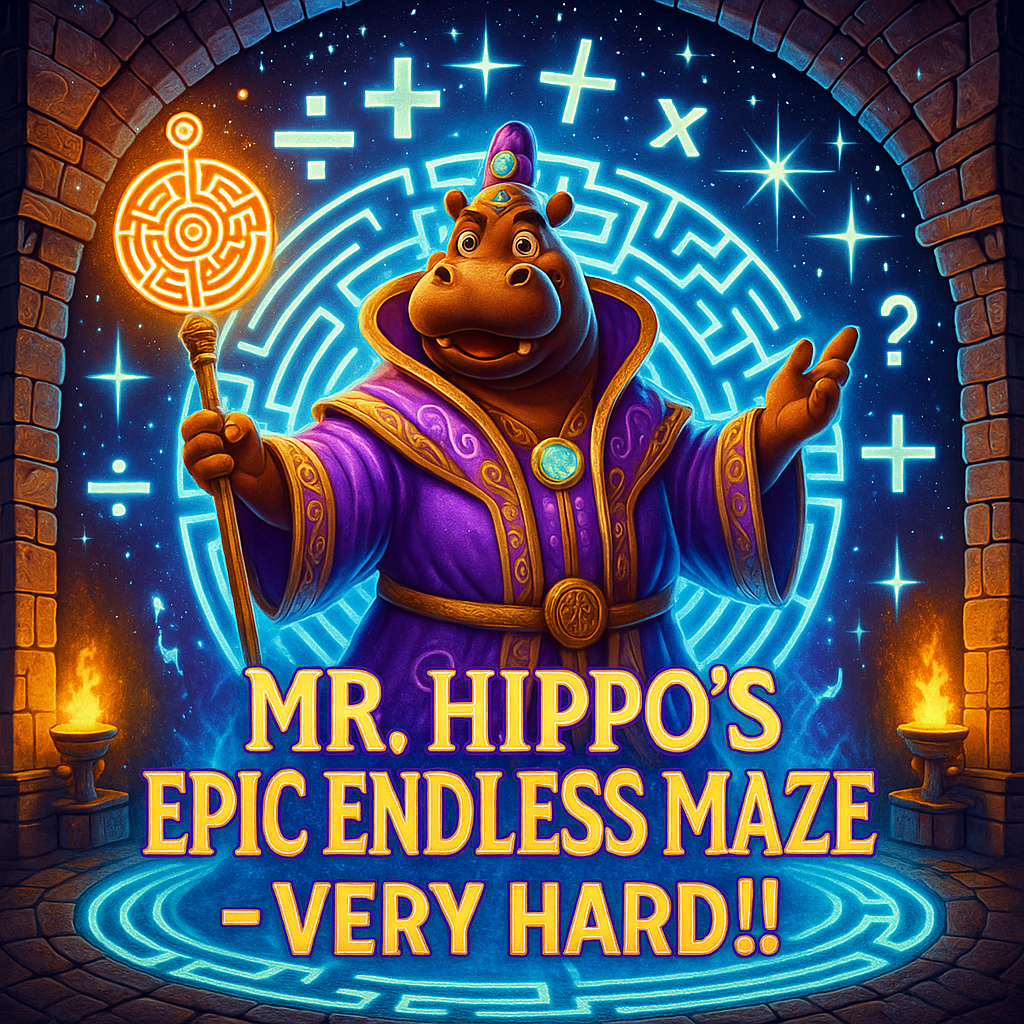 Mr. Hippo’s Epic Endless Maze!  🦛✨ {Verey Hard ! ! !}
